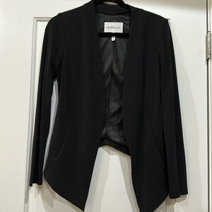 BCBG Generation Black Blazer Waterfall Front Size S